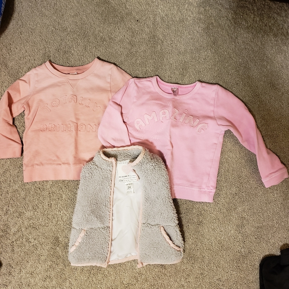 Girls 24 Months Sweatshirts & Vest